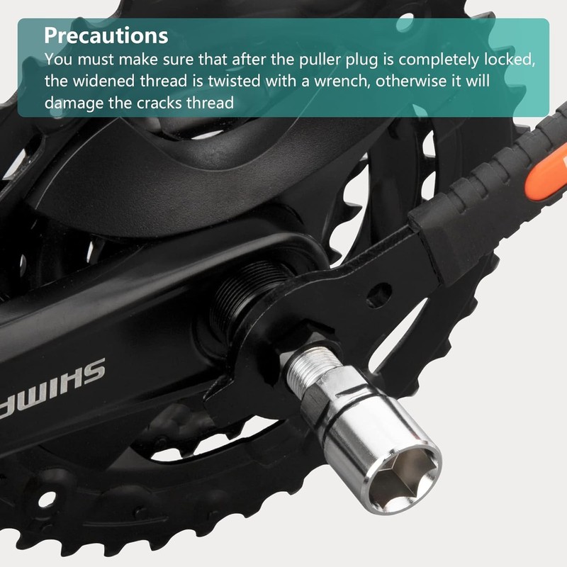 CMBXAQ Bicycle Crank Puller, 16 mm Key - Universal Bottom