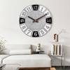 BORDEAG 30 cm Large Wall Clock, Wall Clock Without Ticking