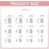 PINE WAVES 24Pcs Blue Press on Nails Almond, Summer Nails