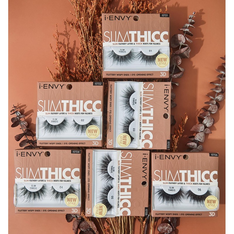 i-ENVY Slim Thicc 3D Eyelashes Fluttery Wispy False Lashes Fake