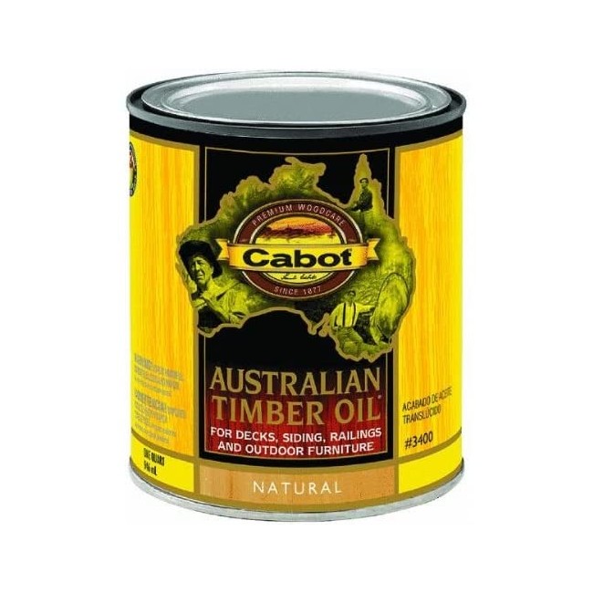 Cabot 140-3400 QT 1 Quart Natural Australian Timber Oil For Outdoors