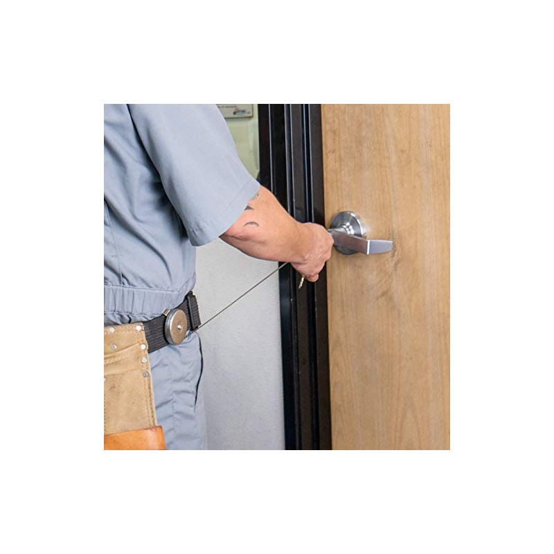 KEY-BAK オリジナルシリーズ 伸縮式キーリール ステンレススチール製のバネとケブラー/チェーンテザー付き 1948年設立 米国製 48" Kevlar (8 oz.