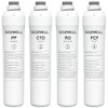 ROPOT 4-Pack Replacement Filter Set Compatible with Bluevua RO100ROPOT RO100ROPOT-UV