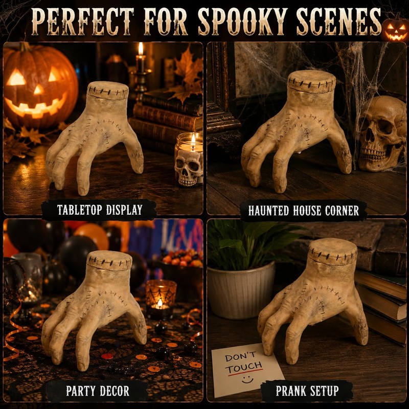 Ditip Sound Activated Halloween Animatronics Thing Hand Halloween Fake Prop