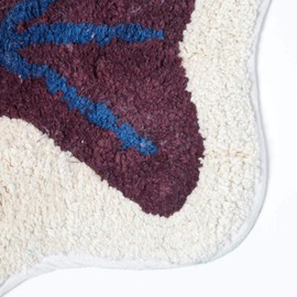 HOMESCAPES - 100% Cotton Washable Tufted Blue Fish Rug 40 x 75 cm Children's Rug