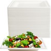 PLMMOUT 150 Pack Square Paper Plates, 8 Inch Compostable Plates,