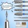 Raxfekro Pack of 6 Nail Drill Bits Nail Cutter Attachments
