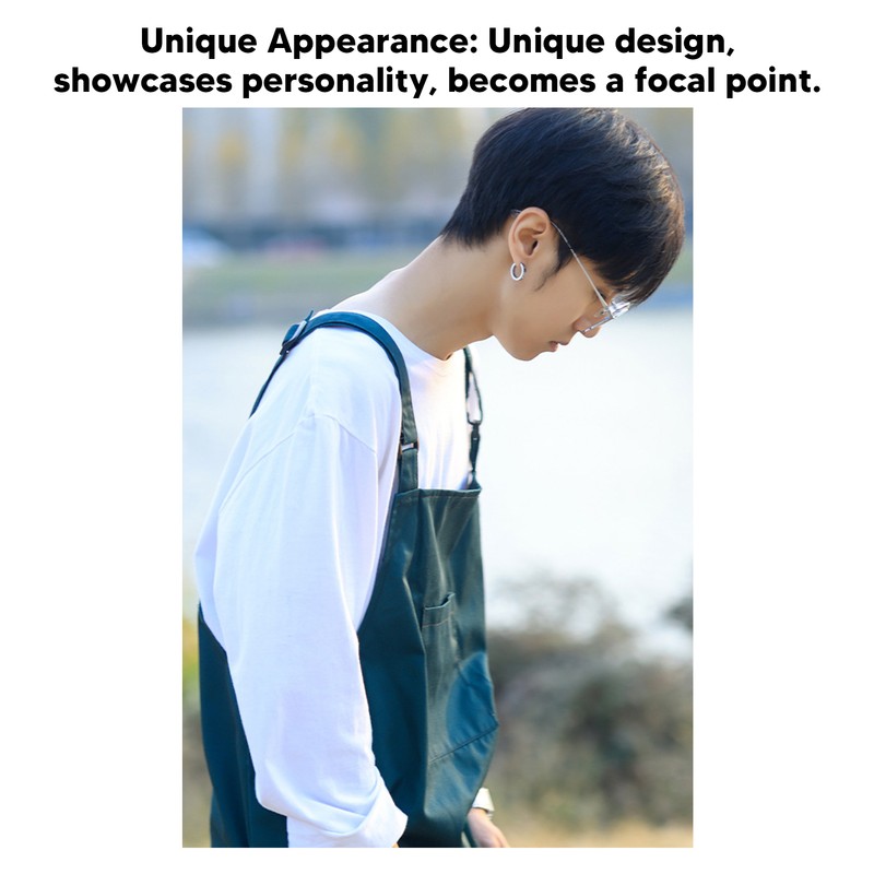 Kitchen Apron Black Apron Polyester Pockets Adjustable Strap Unisex Apron
