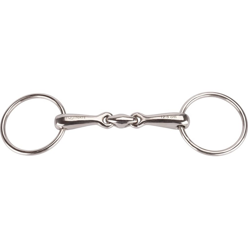 Equinate Water Snaffle Stainless Steel 16 mm Double Jointed 17.5