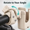 360° Rotating Baby Stroller Cup Holder with Phone Slot, Clamp