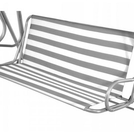 WingFly Replacement Garden Swing Seat Cover, Durable 600D Oxford Fabric Garden Swing Chair Cover Outdoor, Fit for 2 and 3 Seater Swing Chair, Horizontal Stripes Grey 168 * 56 * 56cm