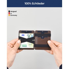 Lederhand Magic Wallet 2, Brown Nappa, Modern