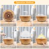 HiiTii Wood Base Ultrasonic Essential Oil Diffuser Air Humidifier, 200