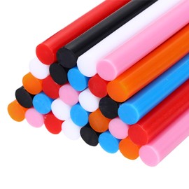 uxcell 30pcs Mini Hot Glue Gun Sticks 8-inchx0.44-inch High Sticky Small Hot Glue Sticks, 6 Colors