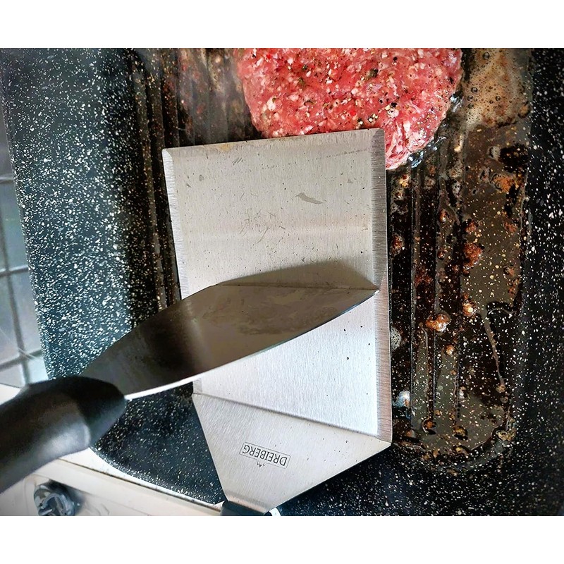 DREIBERG® Stainless Steel Grill Spatula for Smash Burger and for