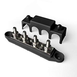 MGI SpeedWare 4 Post Power Distribution Block Busbar with Cover (5/16", Black)