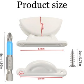 SIXHAOBU Pack of 2 Door Stops Caravan Door Holder Motorhome Clipon Door Stopper Door Holder White Nylon Door Stop Movable Clipon Door Stopper Door Lock for Motorhome Boat Camping Caravan