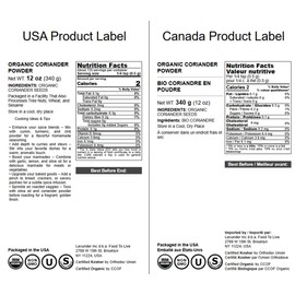 Food to Live Organic Coriander Powder, 12 Ounces – Freshly Ground, Pure, Natural Spice for Cooking, Baking and Seasoning, Non-GMO, Vegan, Kosher, Bulk