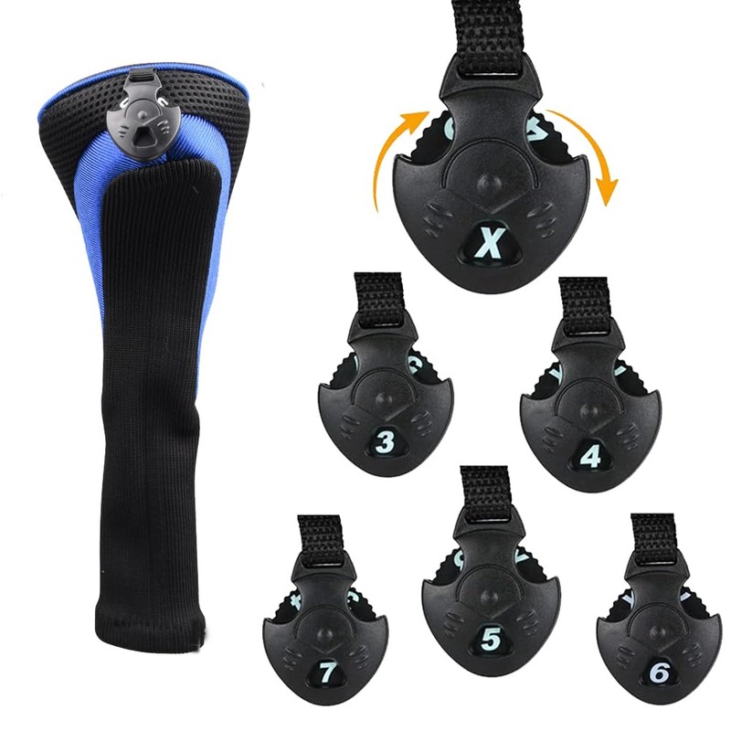 DFsucces Golf Headcovers Set of 3 Long Neck Golf Covers