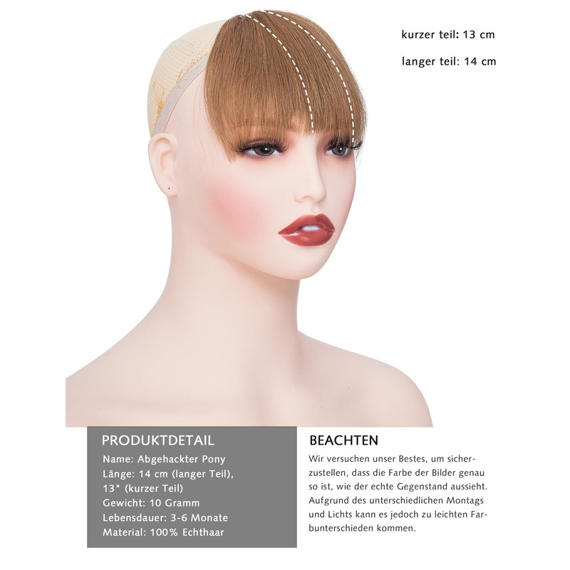 PARXITN Clip-In Bangs, Real Hair Front Fringe, Unique Irregular Fringe
