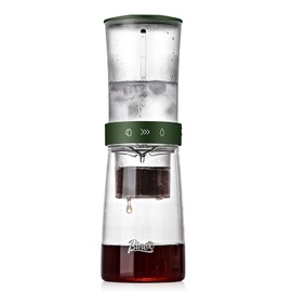 Bincoo Drip Cold Brew Coffee Maker,450ml High Borosilicate Glass Ice Drip Coffee Brewer,Adjustable Dual-Outlet Drip Speed, Constant Pressure Brewing