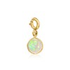 Ross-Simons October/Opal - Round Birthstone Charm in 18kt Gold Over