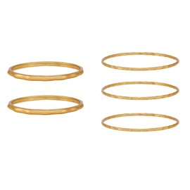 Lucky Brand Gold Plated 5 Pack Bangles
