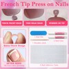 AddFavor 120pcs Brown Press on Toenails for Women, Toe Nail