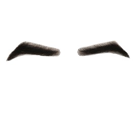 Justin Happy One Pair Black Fake Eyebrows Handmade Human Hair Lace Eyebrows False Eyebrow Extensions for Men