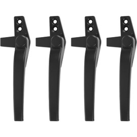 Hardware de seguridad para ventana de aluminio con manija plana abatible y cierre externo, duradero y compatible con ventanas correderas y oscilobatientes (mano derecha)