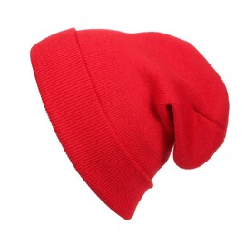 Cap911 Unisex Plain 12 inch Long Beanie - Many Colors Fire Red