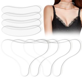 Paquete de 8 Almohadillas de Silicona Antiarrugas para El Pecho, Parches Reutilizables Antiarrugas para Dormir de Noche Y de Lado. Incluye 4 Parches  