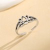 LOVECOM 925 Sterling Silver lotus Flower Toe Rings for Women