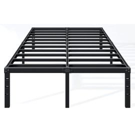 Hafenpo 14 Inch Full Bed Frame - Durable Platform Bed Frame Non-Slip Metal Bed Frame No Box Spring Needed Heavy Duty Full Size Bed Frame Easy Assembly Strong Bearing Capacity
