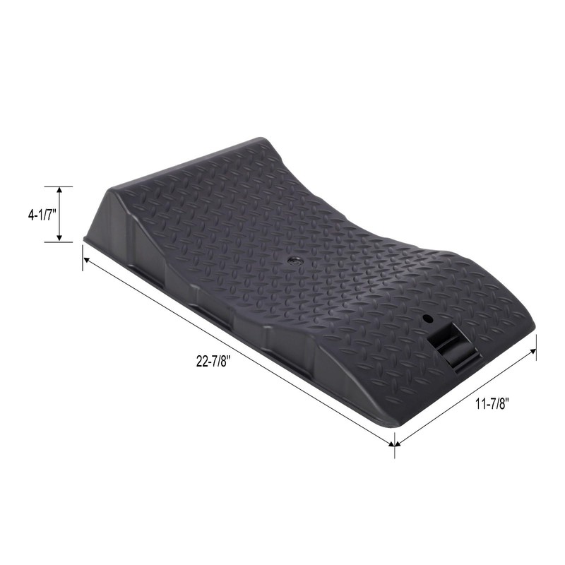 FRITHJILL 2-Pack Car Tire Saver Ramps - Anti-Slip Diamond Plate