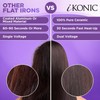 IKONIC 1.25” Floating Plates, 100% Pure Ceramic Hair Straightener &