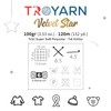 Troyarn Velvet Star (3- Skeins Pack) Silvery Glitter Chenille Baby