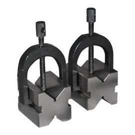 V Block and Clamp Set Hardened Steel 90 Degree Angle 1 5/8 x 1 1/4 x 1 1/4 VEE BLOCK SET