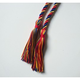 Graduation Honor Cord Three-Color Braided Grad Days(Royal Blue Red Gold)