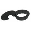 My Cable Mart 2 3/8inchinch CUT-HOLE SIZE Black Round Wire