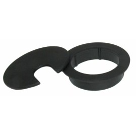 My Cable Mart 2 3/8inchinch CUT-HOLE SIZE Black Round Wire Management Grommet w/ Removable Lid