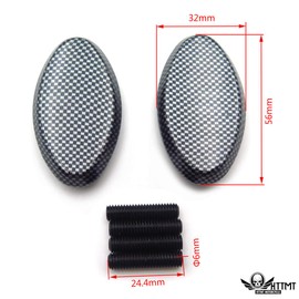 XKMT- Mirror Base Plate Block Off Compatible With 2005-2008 Kawasaki Ninja Zx6R Zx6Rr 636 Zx10R Carbon