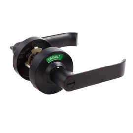 Privacy Lock with Large Indicator for Bathroom Inuse and Vacant, ADA Compliant Lever, Commercial Grade, Perfect for Restroooms of Professional Office Apartment Airbnb Warehouse Matte Black