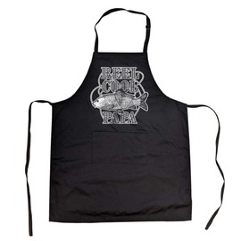 Reel Cool Papa Cookout Apron Funny Fishing Father's Day Grandpa Novelty Smock Funny Aprons Dad Joke Apron Funny Fishing Apron Novelty Cooking Aprons for Black One size