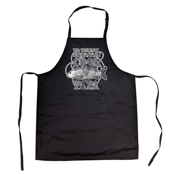 Reel Cool Papa Cookout Apron Funny Fishing Father's Day Grandpa