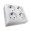 Socket Strip 4-Way Surface-Mounted without Cable 4-Way