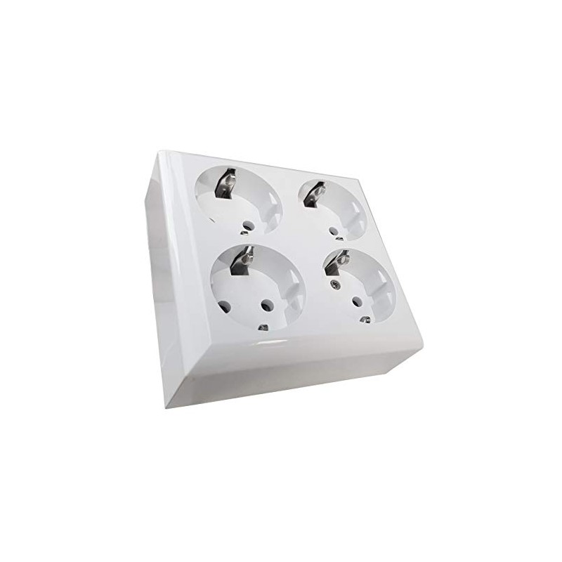 Socket Strip 4-Way Surface-Mounted without Cable 4-Way