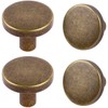 YOIPE 4 Pcs Brass Round Antique Zinc Alloy Kitchen Cabinet