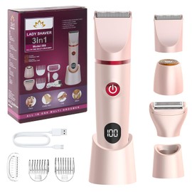 Bwaliffury Rasoio Elettrico Donna, Rasoio Donna Inguine Elettrico, Rasoio Elettrico Corpo IPX6 Impermeabile,Rasoio Intimo Donna, Indolore Rasoio Parti Intime per Bikini, Ascelle, Braccio