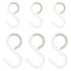 KALIONE 6 Pcs Plastic S Hooks, 2.5/3.5 Inch Flexible Neck